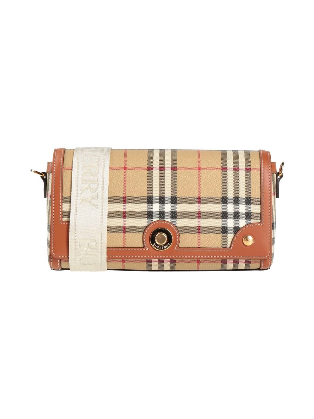 Burberry Check Medium Crossbody Bag Sand New Made in Italy
